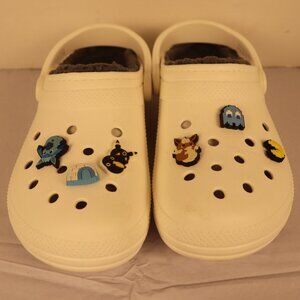 Crocs White Dual Comfort Men's and Women's Shoes Size M7 W9 with Emblems